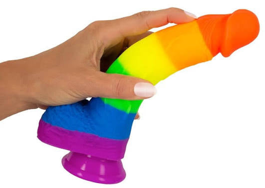 Rainbow Dildo With Suction Cup