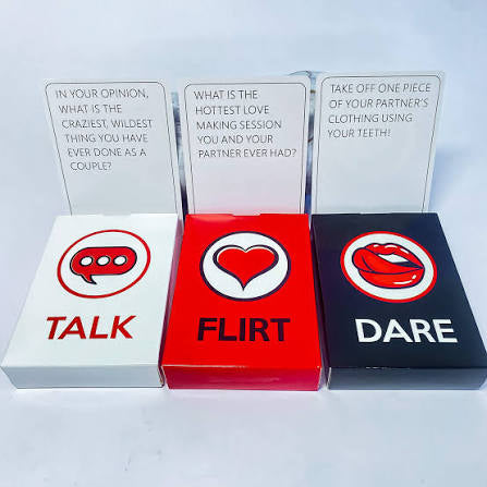 Talk, Flirt or Dare Card Game